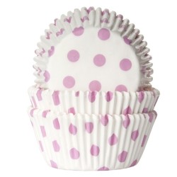 Polkadot - Baby Pink dots, 50 st muffinsformar